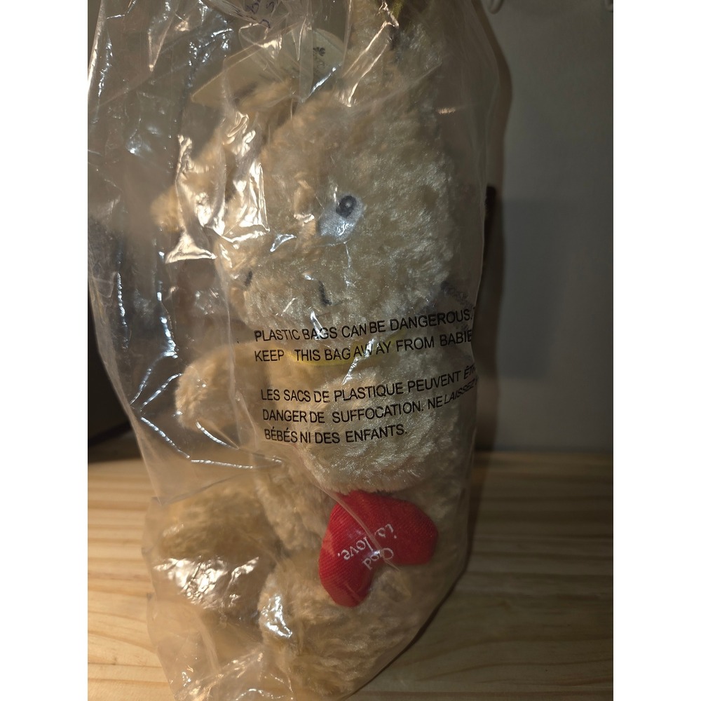 DaySpring Really Woolly Bunny Plush Beige Stuffed Animal with Heart New